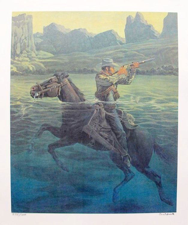 CECIL SMITH "BULLETS FOR BULLETS" HAND SIGNED: You Will Be Bidding On A Hand Signed Lithograph By Cecil Smith Titled "bullets For Bullets". This Piece Is Hand Signed By Cecil Smith And Pencil Numbered From An Edition Of 300. Image Measures 22" X 1