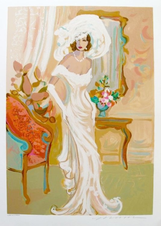 ISAAC MAIMON CAMILLE LIMITED ED. HAND SIGNED SERIGRAPH: You Will Be Bidding On A Hand Signed Serigraph By Isaac Maimon Titled "camille". Beautiful Art Piece On Extra Thick Paper. Image Measures: 22.5" X 15.5". Paper Measures 25" X 18". Year Printed: 1996. 