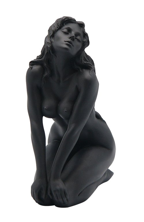 NUDE FEMALE - 078(BLACK): Nude Female - 078(black) - Material - Poly Stone - Size - (h) 5 1/2