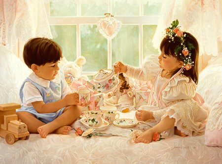 TWO FOR TEA Paper Signed and Numbered - MONTI JEAN: TWO FOR TEA Paper Signed and Numbered - MONTI JEAN Print Size12-1/4 x 16-3/8 Edition Size:950