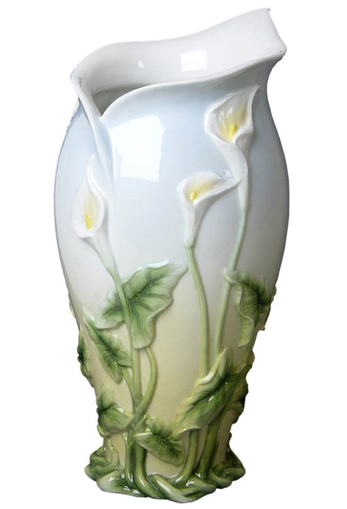 CALLA LILY VASE: Calla Lily Vase - Material - Fine Porcelain - Size - (h) 12 5/8