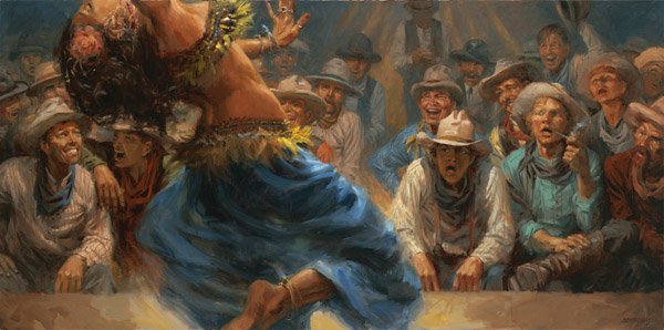 O' What We Seen in Abilene by Andy Thomas: O' What We Seen in Abilene by Andy Thomas - Edition Size: Timeless - Timeless Edition Dimensions: 24 x 48 Release Date: 8-2012 ……….Andy Thomas is not only an immensely talented painter, but also