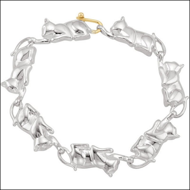 CAT BRACELET: CAT BRACELET - Ster / 07.25 Inches / P / Cat Bracelet - Weight: 11.5742DWT - GramWeight: 18