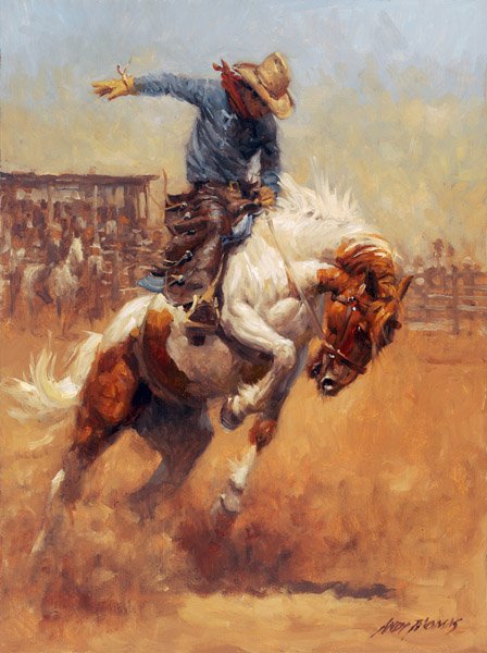 Dusty Bronc by Andy Thomas: Dusty Bronc by Andy Thomas - Edition Size: Timeless - Timeless Edition Dimensions: 24 x 18 Release Date: 8-2012 ……….Andy Thomas is not only an immensely talented painter, but also a storyteller 