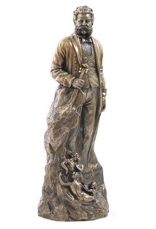 JOHANN STRAUSS II - COLD CAST BRONZE: Johann Strauss Ii - Material - Cold Cast Bronze - Size - 12