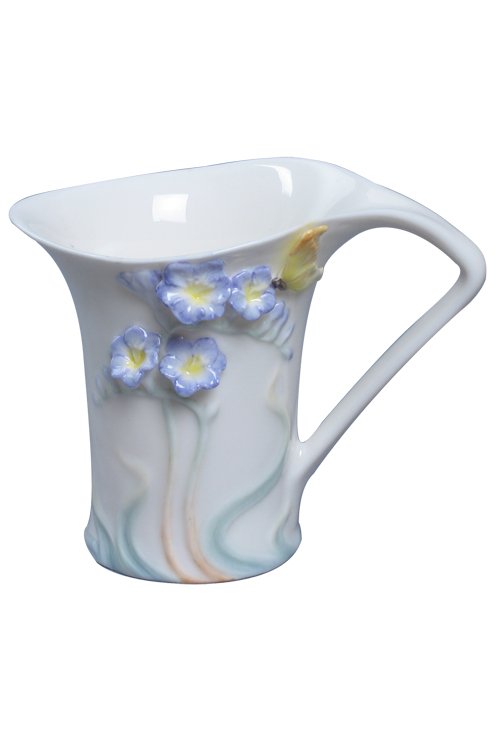 FREESIA CREAMER (PURPLE FLOWER): Freesia Creamer (purple Flower) - Material - Fine Porcelain - Size - (l) 4 3/4
