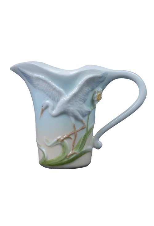 EGRET MILK JAR: Egret Milk Jar - Material - Fine Porcelain - Size - (l) 4 3/4