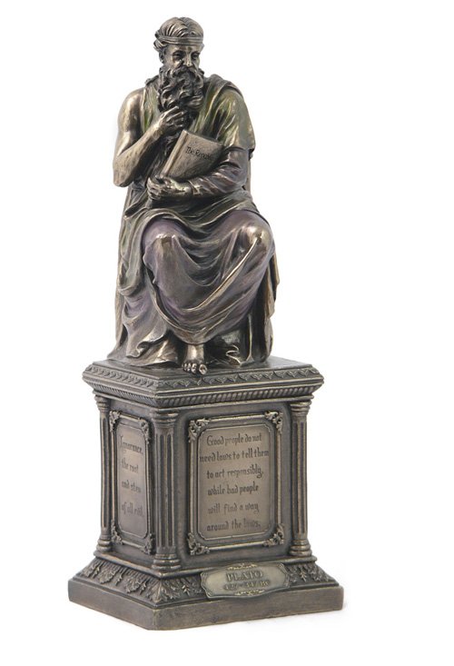 PLATO - COLD CAST BRONZE: Plato - Material - Cold Cast Bronze - Size - 11 3/4