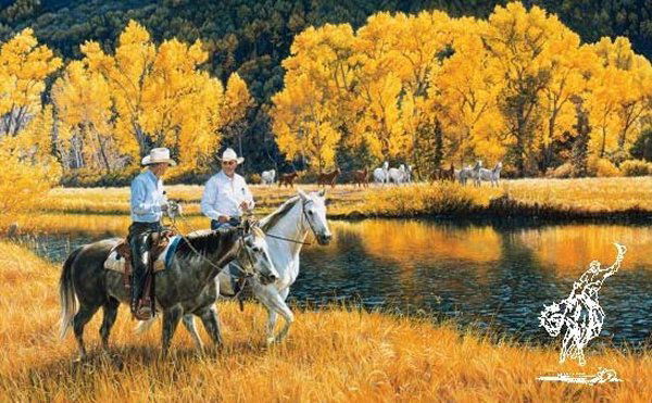 Better Than Gold by Tim Cox: Better Than Gold by Tim Cox - Edition Size: 950 - Print - Signed & Numbered Dimensions: 15.5 x 25 Release Date: 9-2001 ……….As a young child, Tim Cox vowed he “was going to be a cowboy artist��