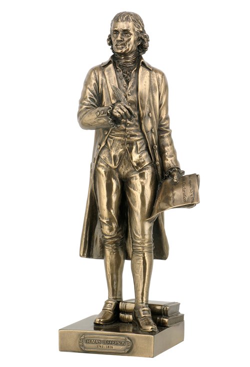 THOMAS JEFFERSON - COLD CAST BRONZE: Thomas Jefferson - Material - Cold Cast Bronze - Size - 10 3/8