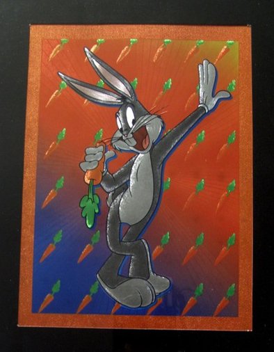 LOONEY TUNES BUGS BUNNY EATING CARROTS FRAMED FOIL ART: This Is A Warner Bros Looney Tunes Framed Foil Art. This Fantastic Animation Features Bugs Bunny Eating A Carrot As He Appeared In The 1970's Cartoons. This Beautifully Framed And Matted Art Piece Mea