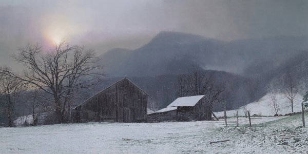 Flurries by Phillip Philbeck: Flurries by Phillip Philbeck - Edition Size: 250 - Giclee on Paper - Signed & Numbered Dimensions: 17 x 34 Release Date: 1-2010 ……….North Carolina is the home of renowned landscape painter