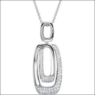 5/8 CT TW DIAMOND 18" NECKLACE: 5/8 CT TW DIAMOND 18" NECKLACE - 14Kw / 5/8 Ct Tw/ 18 Inch / P / Diamond Necklace - Weight: 6.05DWT - GramWeight: 9.41