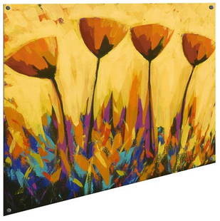 Jeff Boutin - Symphony of Color 30x30: "Symphony" is a floral Acrylic image by Jeff Boutin. - 30x30