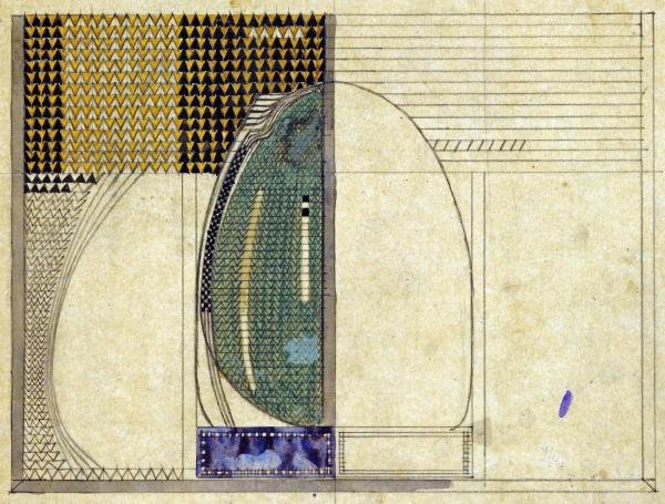 CHARLES RENNIE MACKINTOSH - DESIGN, 1916 FOR W.J: Charles Rennie Mackintosh - Design, 1916 For W.j Bassett-lowke Esq - 40 X 30 3/8 In. - This Giclée Print Is Gallery Stretched And Ready To Hang Or Lean Against A Wall, Or Display On An Easel. - A Gic
