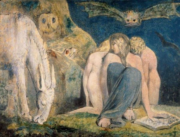 WILLIAM BLAKE - HECATATE: William Blake - Hecatate - 16 X 12 1/8 In. - Giclée Print - Gallery Stretched - Ready to hang.