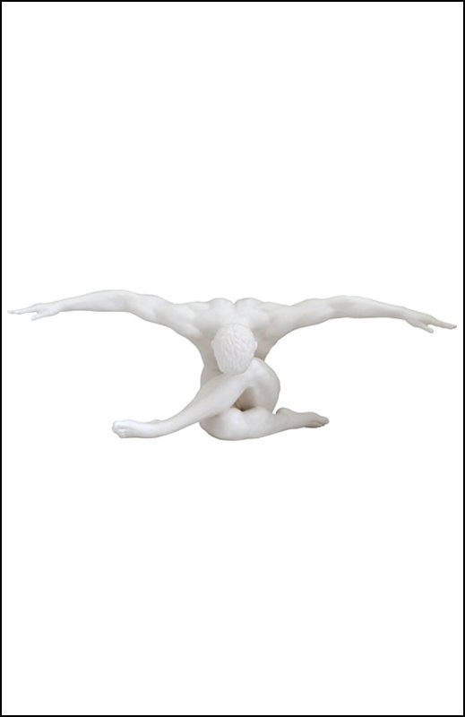 NUDE MALE: Nude-male-(matt) - Material - Porcelain - Size - (l) 16 1/8