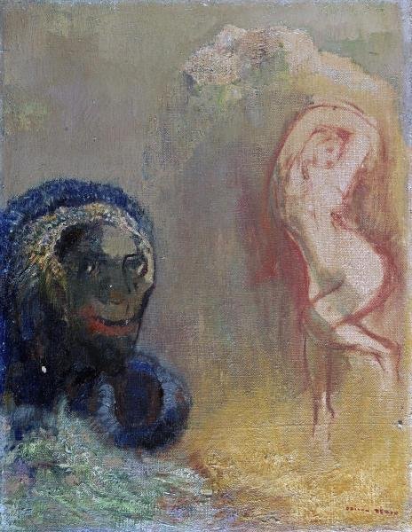ODILON REDON - ANDROMEDA AND THE MONSTER: Odilon Redon - Andromeda And The Monster - 31 X 40 In. - Giclée On Canvas - Museum Wrapped - Large Piece Of Art - This Piece Is Ready To Hang On Your Wall