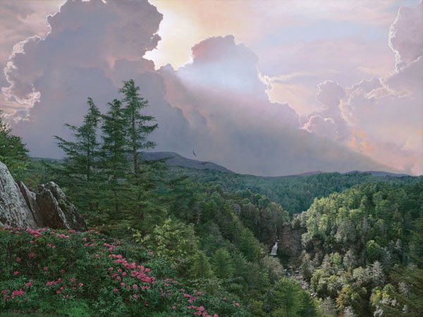 Where the Rhododendron Grow by Phillip Philbeck: Where the Rhododendron Grow by Phillip Philbeck - Edition Size: 95 - Giclee on Canvas - Signed & Numbered Dimensions: 36 x 48 Release Date: 8-2011 ……….North Carolina is the home of renowned land