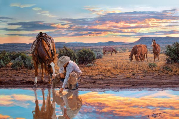 Reflections of a Passing Day by Tim Cox: Reflections of a Passing Day by Tim Cox - Edition Size: 150 - Giclee on Canvas - Signed & Numbered Dimensions: 24 x 36 Release Date: 3-2011 ……….As a young child, Tim Cox vowed he “was going to