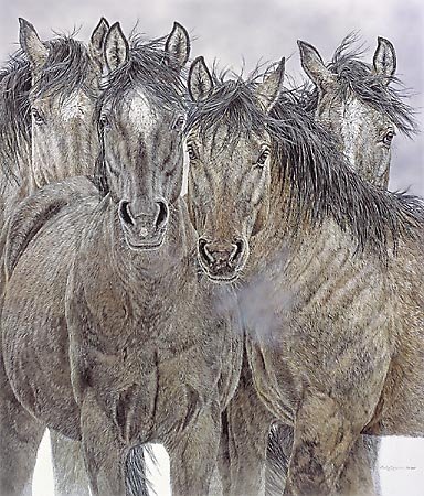 JUDY LARSON - PRYOR COMMITMENT: Judy Larson - Pryor Commitment - Hand Signed - Limited Edition Print - Image Size: 21 1/2"w X 25 1/8"h. Limited Edition Of: 3250 - Click Here To Explore The Hidden Image Keys In Judy Larson's Fine Art