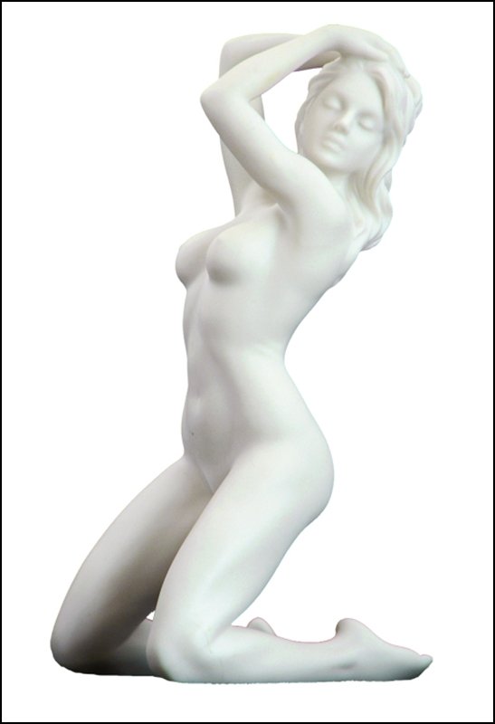 NUDE FEMALE: Nude Female - 30111(matt) - Material - Porcelain - Size - (h) 6 7/8