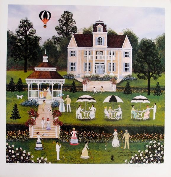 JANE WOOSTER SCOTT SOUTHERN SERENDIPITY HAND SIGNED: Jane Wooster Scott Limited Edition Hand Signed Lithograph Titled "Southern Serendipity". This Is Pencil Hand Signed By Jane Wooster Scott. This Piece Is Numbered From An Edition Of 1375. Image Size: 1