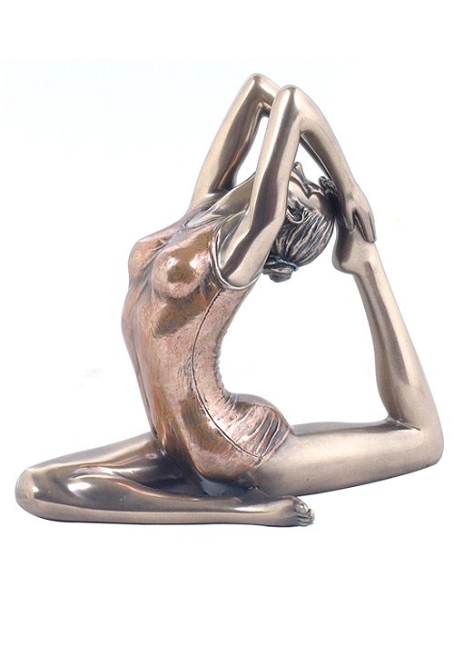 YOGA - COLD-CAST BRONZE: Yoga- One-legged Pigeon Pose - Material - COLD-CAST BRONZE - Size - 5 1/2