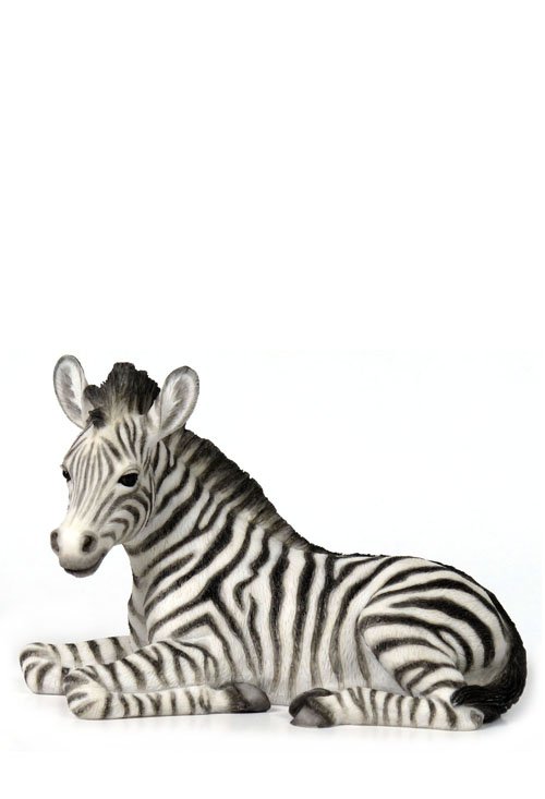 BABY ZEBRA KNEELING: Baby Zebra Kneeling - Material - Poly Stone - Size - (l) 6 1/8