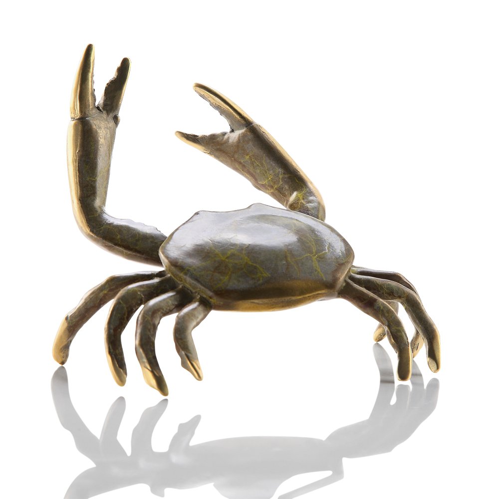 DUNGENESS CRAB: Dungeness Crab - Weight: 0.7 Lbs - Size: 4"H 5"W 4"D - Material: BRASS