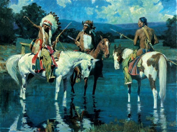 Lakota Moon by David Mann: Lakota Moon by David Mann -- Giclee on Canvas - Signed & Numbered Dimensions: 30 x 40 Edition Size: 195