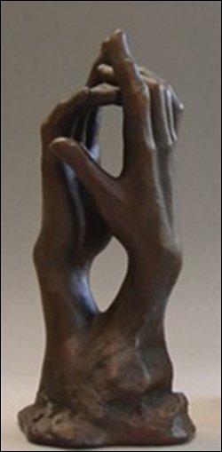 STUDY FOR THE SECRET CLASPING HANDS BY RODIN: Study For The Secret Clasping Hands By Rodin - Size: 6"h X 2.5"d Item Type: Statue Material: Bonded Bronze Weight (lbs): 1 Drop - Study For 'the Secret' Sculpture By Auguste Rodin (1906-1909) Rodin Wa
