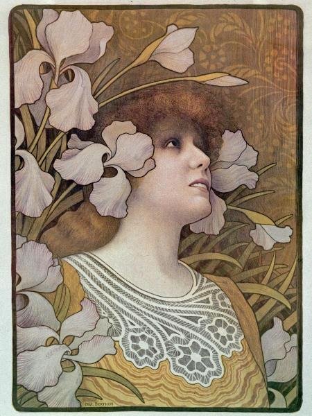 PAUL BERTHON - SARAH BERNHARDT: Paul Berthon - Sarah Bernhardt - 30 X 40 In. - Giclée On Canvas - Museum Wrapped - Large Piece Of Art - This Piece Is Ready To Hang On Your Wall