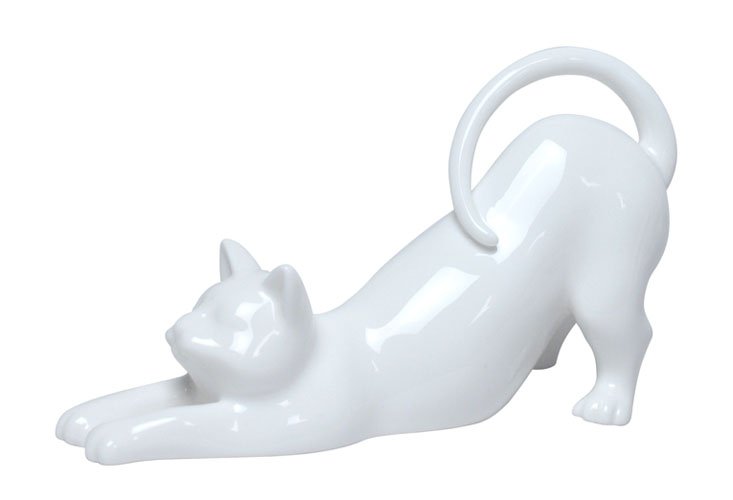 ARTISTIC CAT-STRETCHING: Artistic Cat-stretching - Material - Poly Stone - Size - (l) 7 1/2