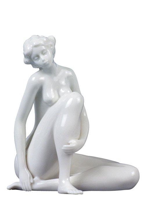 LOUNGING NUDE FEMME: Lounging Nude Femme-13 - Material - Fine Porcelain - Size - (h) 4 1/4