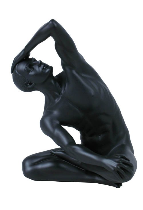NUDE MALE - 467(BLACK): Nude Male - 467(black) - Material - Poly Stone - Size - (h) 6 1/8