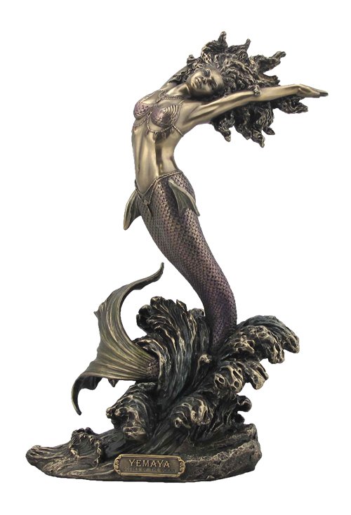 YEMAYA - BRONZE: Yemaya - Mother Of All And Goddess Of The Ocean - Material - Cold Cast Bronze - Size - 10 5/8