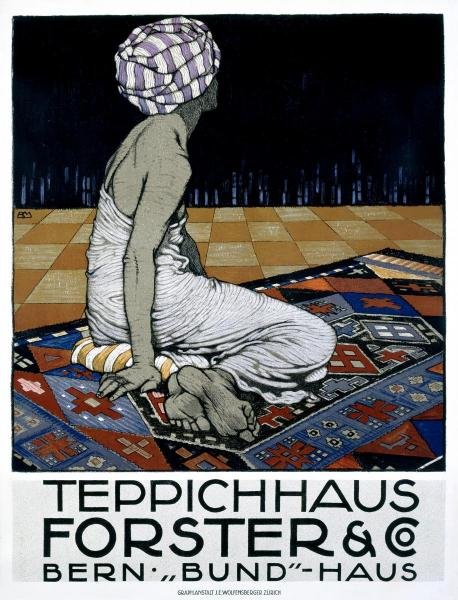 BURKHARD MANGOLD - TEPPICHHAUS FORSTER & CO: Burkhard Mangold - Teppichhaus Forster & Co - 30 1/2 X 40 In. - Giclée On Canvas - Museum Wrapped - Large Piece Of Art - This Piece Is Ready To Hang On Your Wall