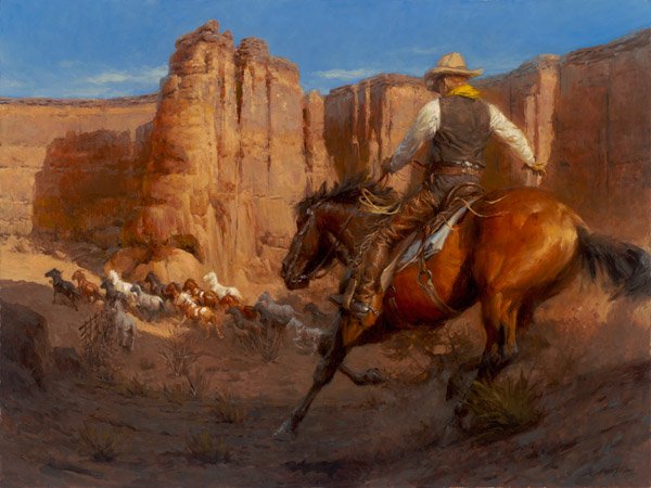 The Mustanger by Andy Thomas: The Mustanger by Andy Thomas -- Digital Open Paper Dimensions: 9 x 12 Edition Size: Open
