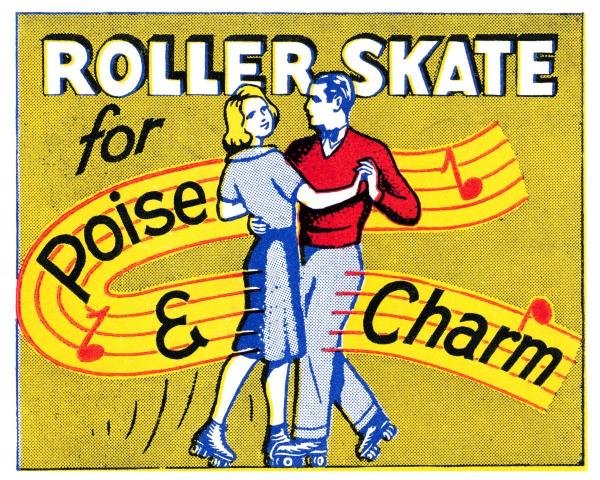 Retrorollers - Roller Skate For Poise & Charm: Retrorollers - Roller Skate For Poise & Charm - 40 X 32 In. - Giclée On Canvas - Museum Wrapped - Large Piece Of Art - This Piece Is Ready To Hang On Your Wall
