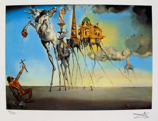 Salvador Dali The Temptation Of St. Anthony Facsimile: Limited Edition Giclee Titled “the Temptation Of St. Anthony” By Salvador Dali. This Piece Is Facsimile Signed On The Lower Right. Pencil Numbered From An Edition Of 375. Paper Measures 11? X 14?.