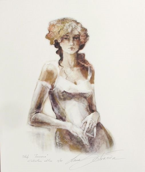 Lena Sotskova “innocence” Hand Signed Limited Ed.: Limited Edition Original Hand Signed Giclee Study On Paper By Lena Sotskova Titled “innocence”. This Subject Is Numbered From A Limited Edition Of 95. Hand Signed And Numbered By The Artist In Pen