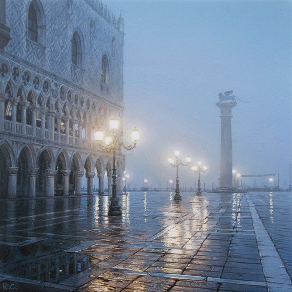 Piazza San Marco by Rod Chase: Piazza San Marco by Rod Chase -- Digital Open Paper Dimensions: 12 x 12 Edition Size: Open