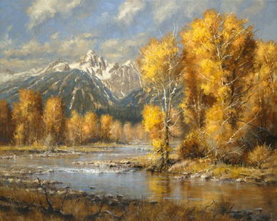 Autumn Brook by Robert Peters: Autumn Brook by Robert Peters -- Digital Open Paper Dimensions: 12 x 15 Edition Size: Open