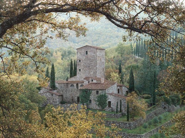 Hills of Chianti by Rod Chase: Hills of Chianti by Rod Chase -- Giclee on Paper - Signed & Numbered Dimensions: 18 x 24 Edition Size: 500