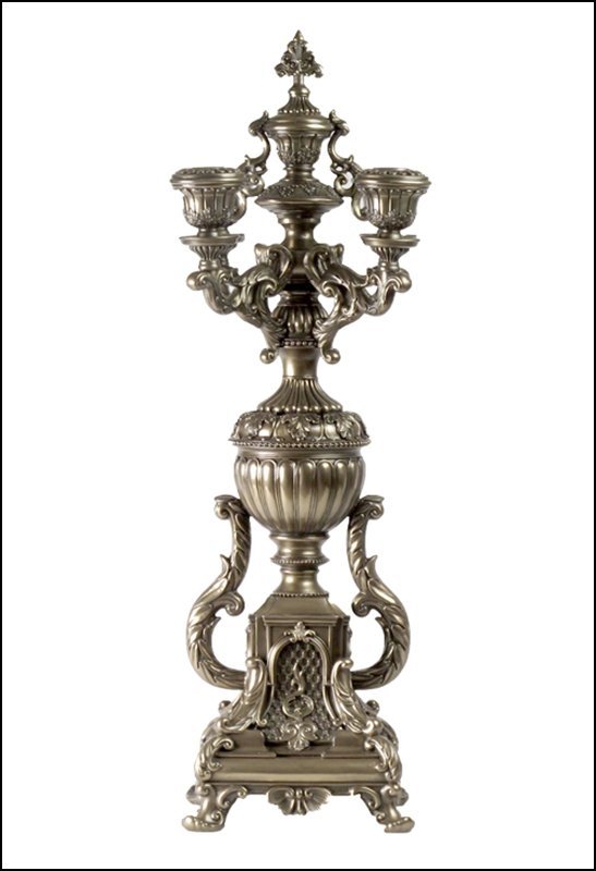 BAROQUE STYLE 4 ARMS CANDELABRUM - BRONZE: Baroque Style 4 Arms Candelabrum - Material - Cold Cast Bronze - Size - 24 1/4