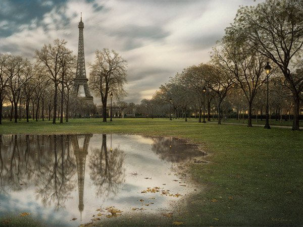 Rod Chase - Paris Memories: Rod Chase - Paris Memories - Giclee On Canvas - Open Edition Signed Image Size: 40"w X 30"h. - Chase's Beautiful Image Gives Us An Amazing Landscape And A Unique Perspective Of The Eiffel Tower. For P