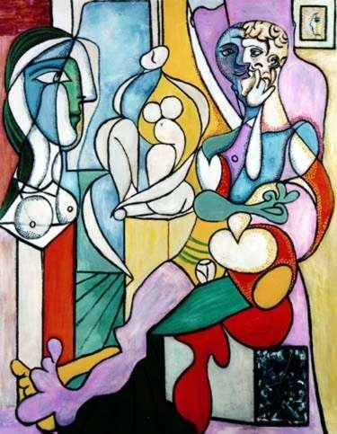 #36 Artist With Sculpture Pablo Picasso Estate Signed: Pablo Picasso Giclee Titled “artist With Sculpture”. This Piece Is Pencil Hand Signed On The Lower Right As ‘collection Domaine Picasso’ And Has An Embossed Seal Stamped By The Picasso Estate.