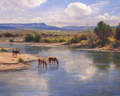 On the Little Colorado by Robert Peters: On the Little Colorado by Robert Peters -- Giclee on Canvas - Artist Proof Dimensions: 22 x 28 Edition Size: 15