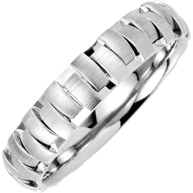 14kt White 5mm Wedding Band Size 12: 14kt White 5mm Wedding Band Size 12…./ 14kt White / Size 12.00 / Polished / Bridal Duo 05.00 Mm Band Weight: 4.23dwt Gramweight: 6.58 Ring Size: 12___This piece of jewelry is guaranteed to be acurat